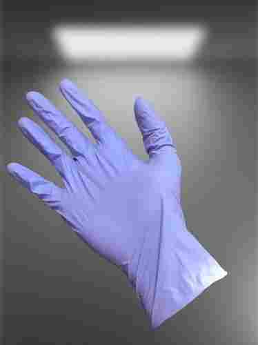 Powder Free Blue Colour Mid Forearm Nitrile Hand Gloves For Hospital, Lab