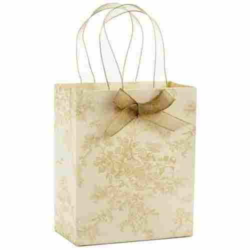 Printed Paper Gift Bag With Rectangular Shape And Handles, Easily Recyclable