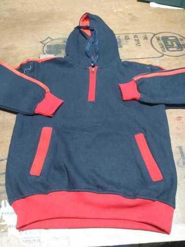 Red And Blue Plain Long Sleeves Cotton Hoodie Style School Uniform Jacket Age Group: 5 Years