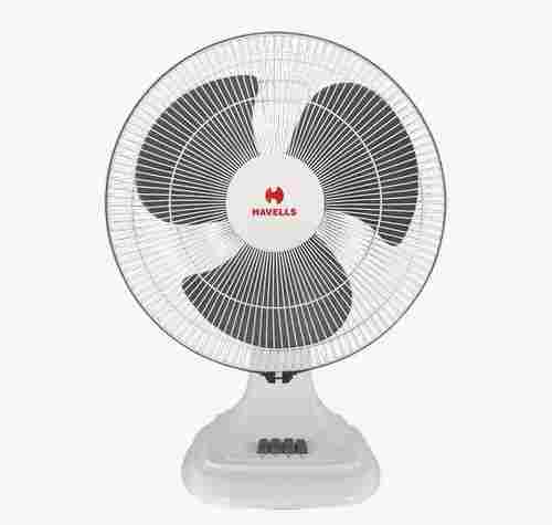3 Blade White Color Havells Aluminum Table Fan For Home Uses