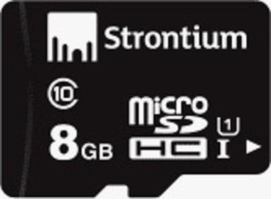 Black Strontium Microsd 8Gb Ultra Memory Card Ram: 8 Gigabyte (Gb)