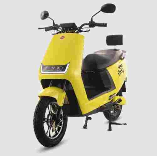 Yellow Two Wheeler Hero Eddy Battery Operated Scooter