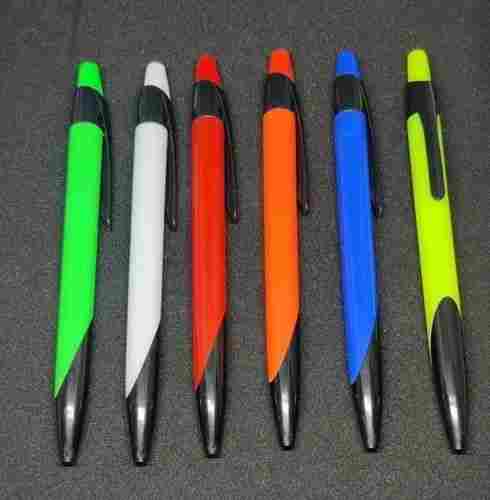 Fine Tip Plastic Click Blue Ball Pens For Stationery, School, Office, Pack Of 6 Pens