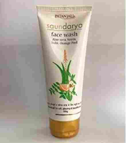 Patanjali Face Wash With Goodness Of Aloe Vera, Neem Or Tulsi And Orange Peel 