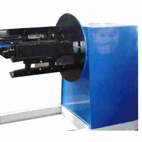 Blue And Black Floor-Mounted Automatic Electric Heavy-Duty Industrial Decoiler