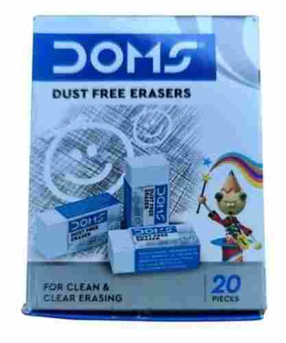 High Quality And Durable Doms Dust Free Erasers Pack Of 20 Light Weight And Strong