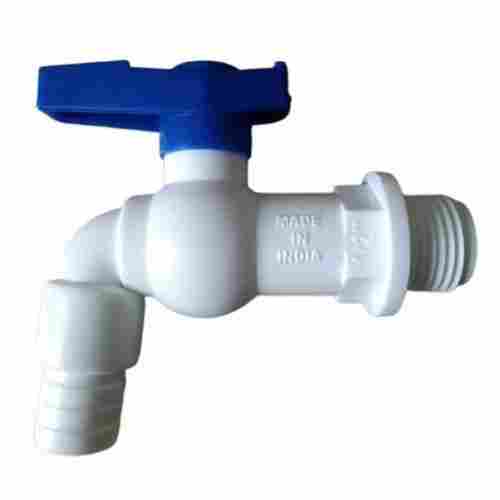 15 MM Size White PVC Nozzle Bib Cock With Threaded End Male Connection