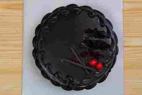 Fresh Black Forest Cake In Black Shade Yummy And Creamy 