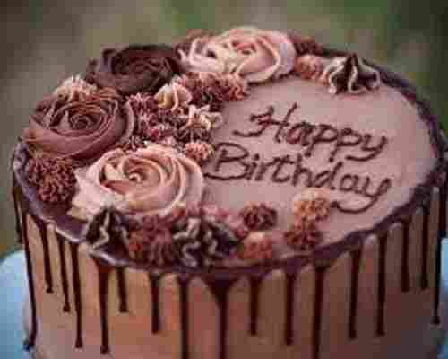 Mouth Watering And Delicious Tasty Smooth Flower Designer Chocolate Birthday Cake