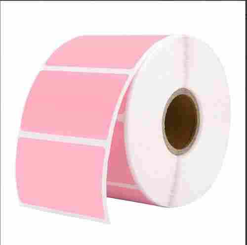 4mm Pink Plain Paper Non Adhesive Thermal Labels