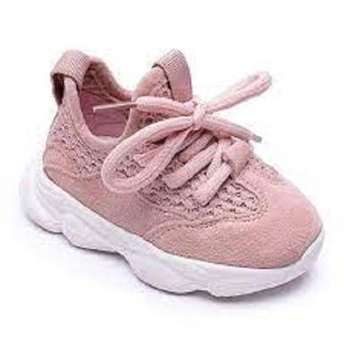 Durable Light Weight Comfortable And Breathable Pink Sports Shoes With Laces Insole Material: Rubber