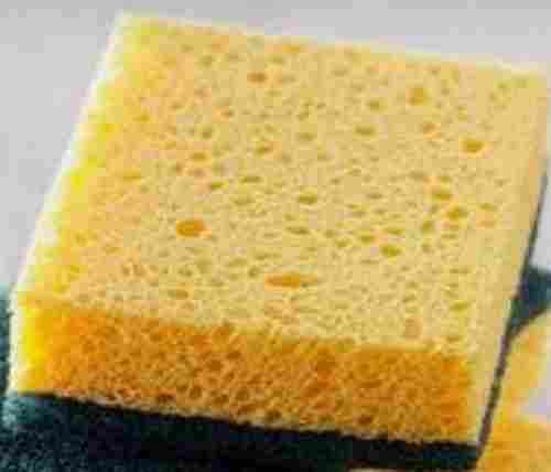 Biodegradable And Eco Friendly Lint Free Yellow Sponge Scrubber For Utensils Cleaning