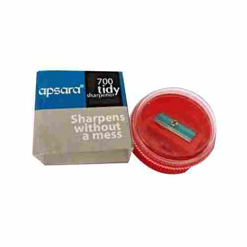 Plastic Round Strong Red Apsara Sharpener With Cap
