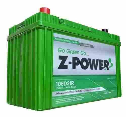 100% Eco-Friendly 12.6-Volts Green Z-Power 105d31r Hi-Life Car Battery
