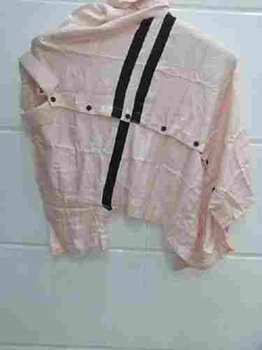Men Comfortable Cotton Slim Fit Half Sleeves Pink And Black Strippes Shirt