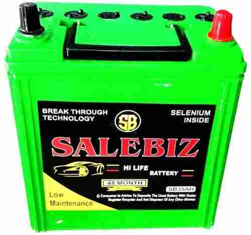 Shock-Resistant 12.6-Volts Green Salebiz Hi-Life Car Battery