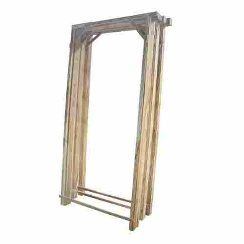 Durable And Strong Unfinished Light Brown Wooden Door Frame For Office And Home 