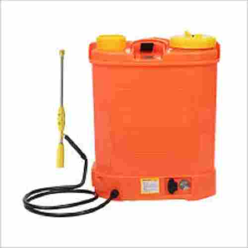 Orange Plastic Battery-Operated Double Pump Knapsack Sprayer For Garden 