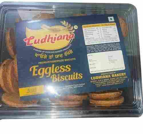 Sweet Low Fat Eggless Bakery Baked Biscuit With Box Packaging Round Shape Delicious Taste