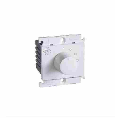 6 Ampere Rectangle White Fan Regulator With Four Speed Mode Setting