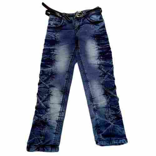 Boys Party Wear Comfortable And Breathable Skin Friendly Blue Denim Jeans