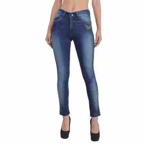 Ladies Fashionable Comfortable Stretchable Skin Friendly Blue Denim Jeans 