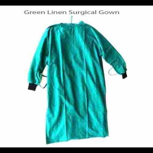 Lightweight Fullsleeve Plain Medical Grade Disposable Green Linen Surgical Gown