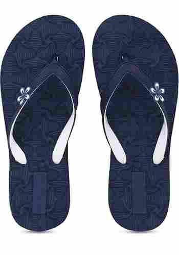 Women Casual Wear Slip Resistance Comfortable Printed Rubber Blue Fancy Slipper