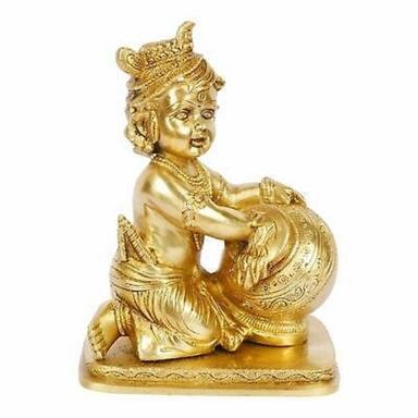 हल्के वजन वाले पीतल भगवान बाल गोपाल कृष्ण की मूर्ति प्रतिमा स्थापित करने में आसान 