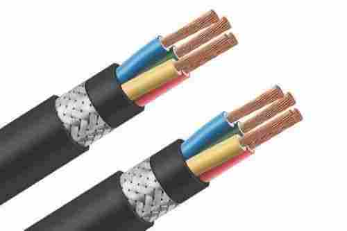 10m Length Resistance To Heat Black 4 Core Copper Wire Cable For Industrial Uses