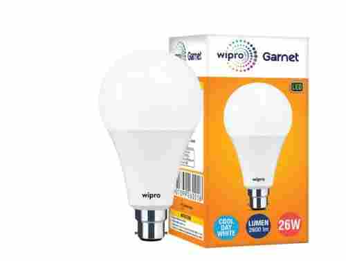 Energy Efficient Ceramic Wipro 26watt Cool Daylight Led Bulbs With 2600 Lumens And Related Voltage 220v