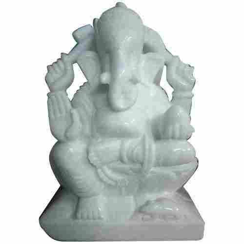 Handmade Traditional Beautiful Decorative White Marble Lord Ganesha Statue