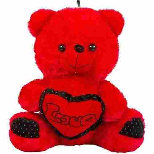 Red Soft Machine Washable And Easy To Use Soft Toy For Gifting Purpose Teddy Bear 