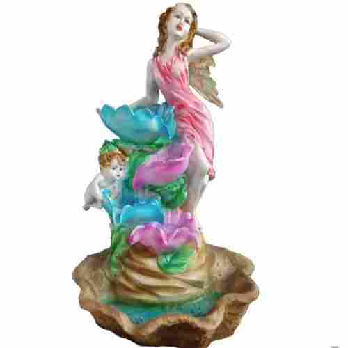Multicolor Polyresin Angel Water Home Fountain