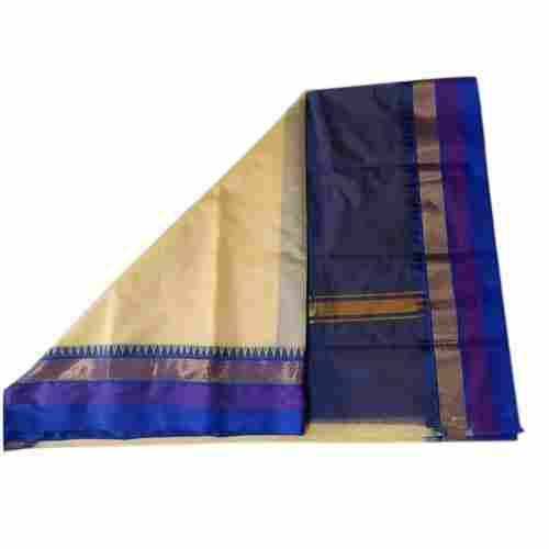 Traditional Elegant Beautiful And Breathable Sandal With Blue Party Wear Art Silk Saree