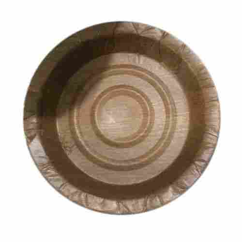 Brown Round Shape Environment Friendly Plain Easy To Use Disposable Paper Plate
