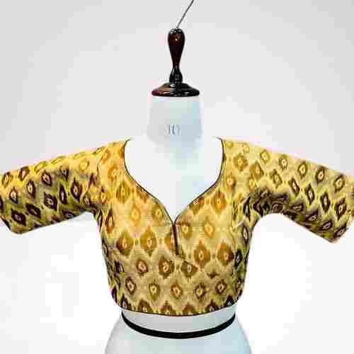Breathable And Washable Short Sleeves Yellow Blouse For Girls And Ladies 