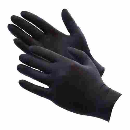 Nominal Rates Latex Free And Synthetic Fabric Acid Resistant Black Disposable Nitrile Gloves