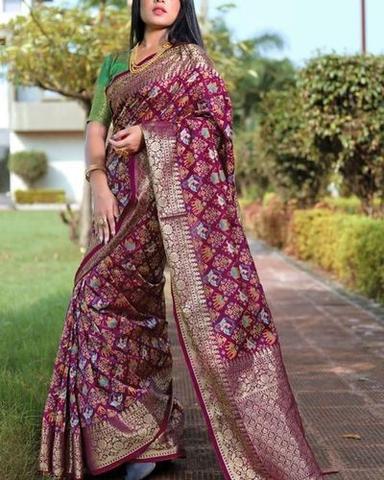 Cotton Silk Women'S Traditional Wear Designer Colorful Printed Saree With Unstitched Blouse 