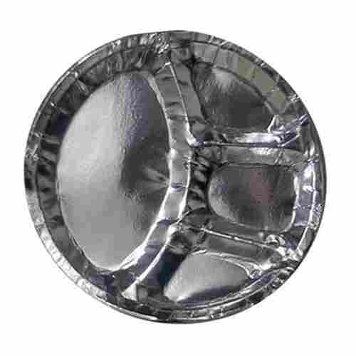 Eco Friendly Easy To Use Disposable Silver Circular Round Paper Dinner Plate 