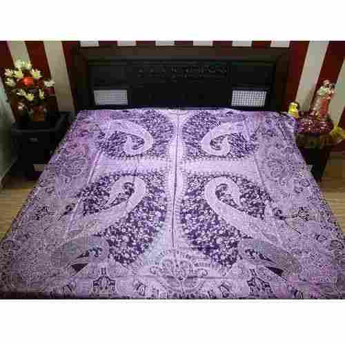Soft And Comfortable To Use Easily Washable Printed Silk Wool Bed Sheet Fabric