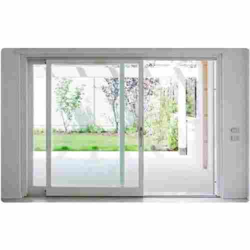 Toughened Glass Sleek Modern Design Strong And Durable White UPVC Sliding Door
