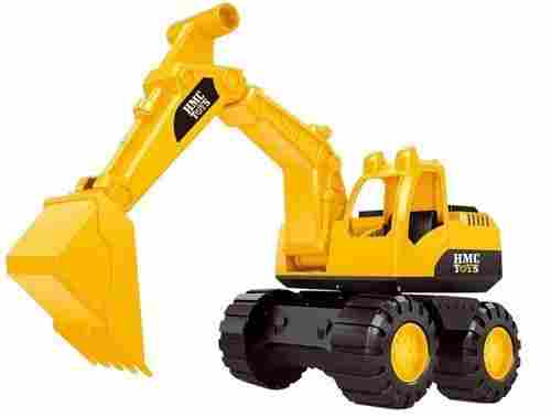 Yellow And Black Friction Power Rev-Up Vechicle Kids Jcb Excavator Toy