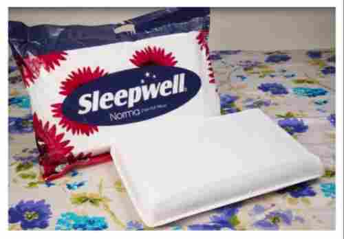 White Plain Rectangular Sleepwell Norma Foam Flexi Puff Pillow, 17x27 Inch Size
