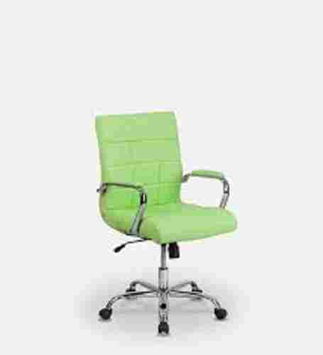 Chrome Base And Arms Contemporary And Knob Adjustable Green Office Chair