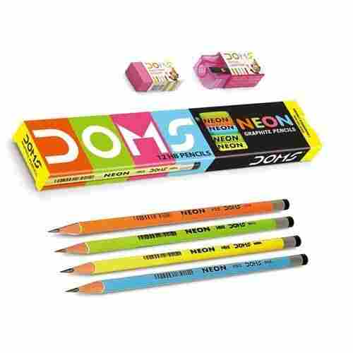 Length 6.5 Inch Wooden Neon 12 Hb Pencil For Stationery Uses Pack Of 10