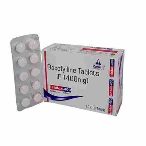 ISHDOX-400 Doxofylline Tablets, 10x10 Blister Pack