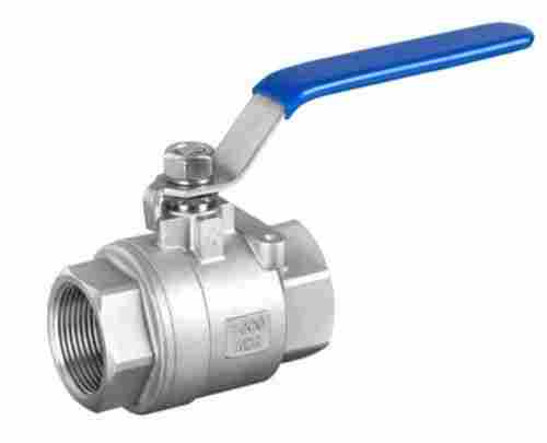 Round Solid Long Lasting Industrial Use And Silver Blue Ball Valve 