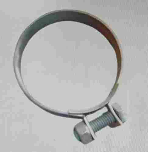 Stainless Steel Hose Clamp For Hose Pipe Fitting, Round Shape, White Color