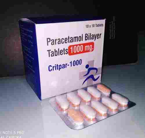 Critpar-1000 Paracetamol Bilayer Tablet (10x10 Tablet Pack)